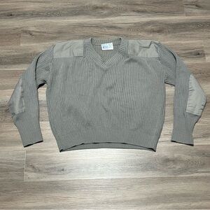 National Park Service *M Sweater Gray Patches Wool Blend Ranger R&R Uniforms VTG